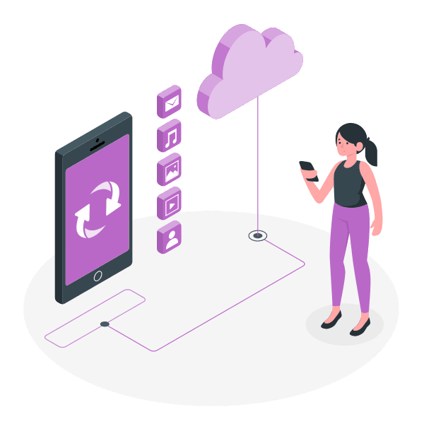 Illustration of plans syncing across devices